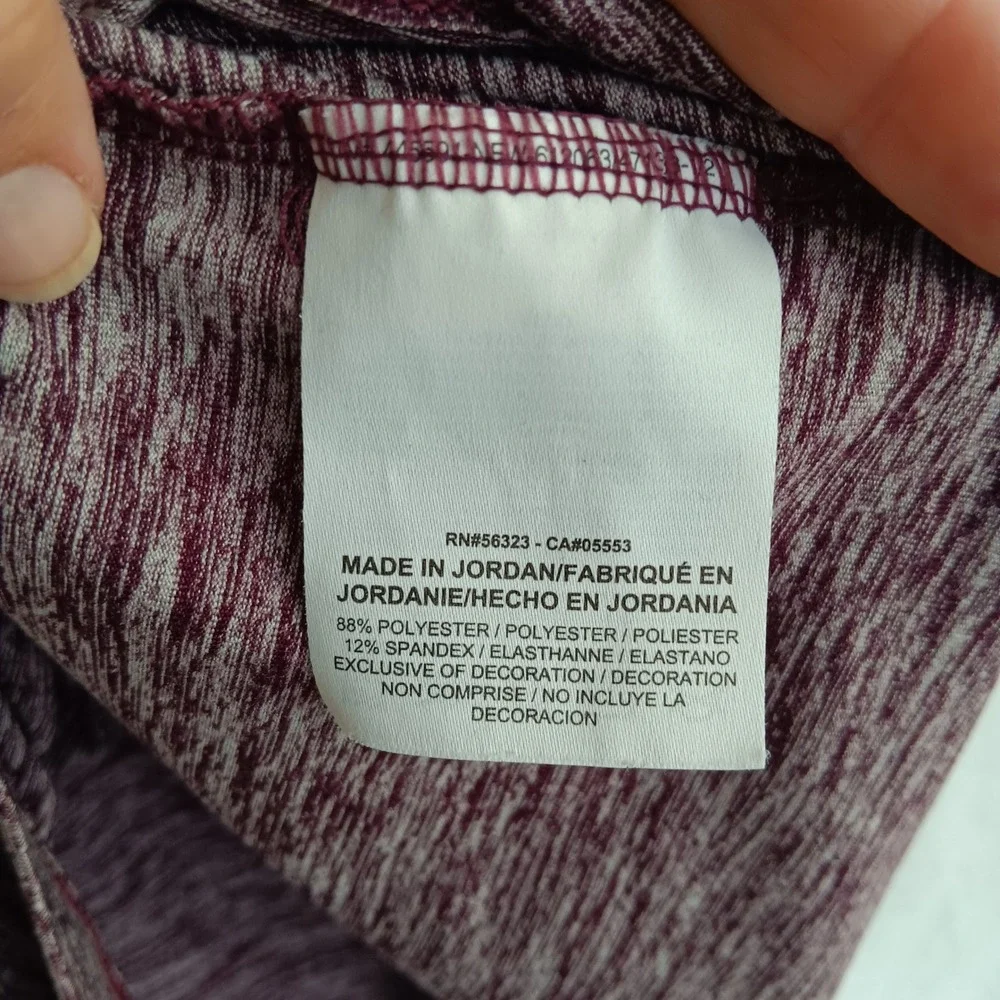Nike Running Tank Top Women XL Maroon Dri-FIT Heathered Sleeveless Shirt Running